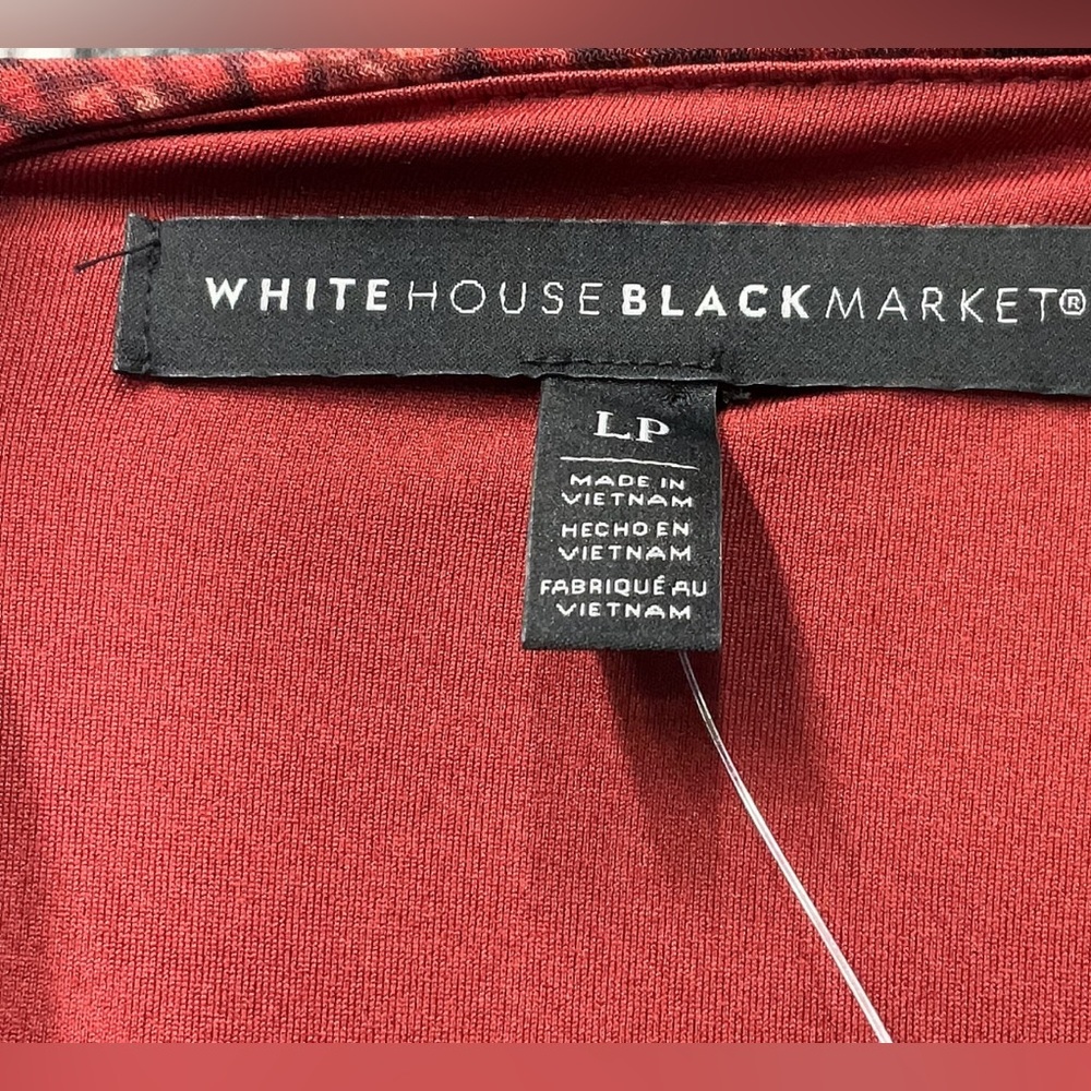 NWT White House Black Market red snakeskin top - Picture 3 of 4
